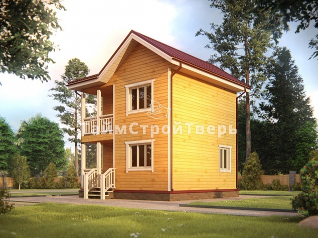 Проект деревянного дома ДБ020
